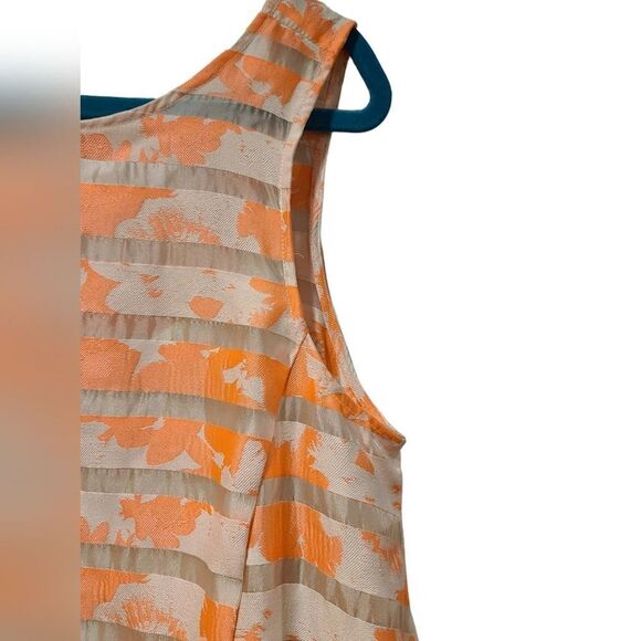 Anthropologie HD in Paris Trikala Dress, Neon Pink Orange Hi-Low, Sleeveless | M - Picture 7 of 11